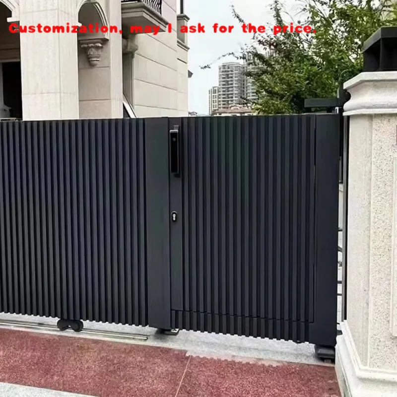 custom.Factory Customized Aluminum Sliding Gate Automatic Aluminum Garden Fence