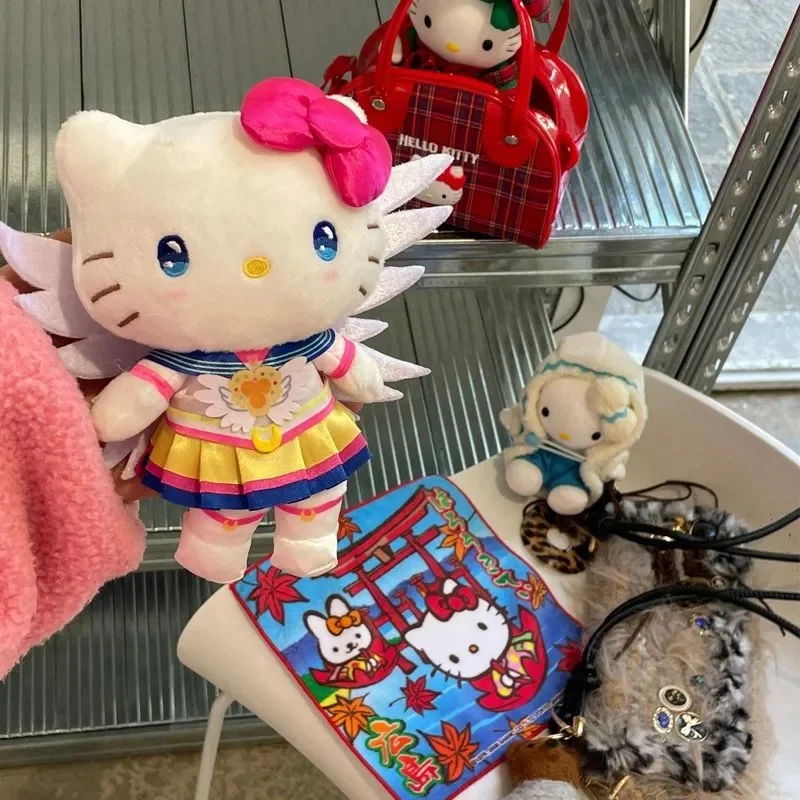 

MINISO милая Hello Kitty красивая девушка Kawaii воин аниме плюшевая кукла мультяшная кукла сумка кулон брелок сладость праздничные подарки