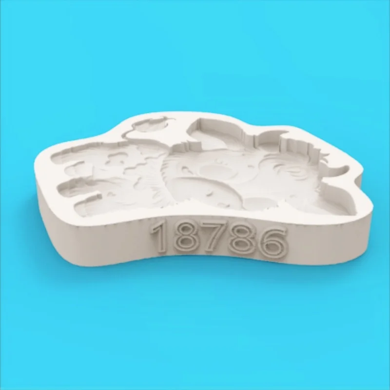 Cute Cow-Shaped Mold Cartoon Calf Chocolate Fondant Cake Cookie Creative Shape Silicone Mold view 6