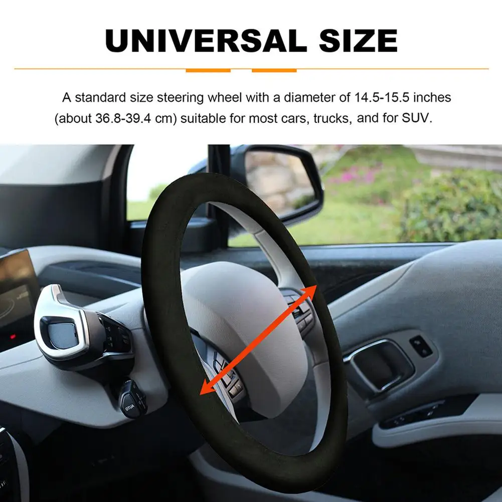 12V Car Heated Steering Wheel Cover Tangle Free Design Heating Warmer Car Cover Interior Protector Hand Accessories Y0V4