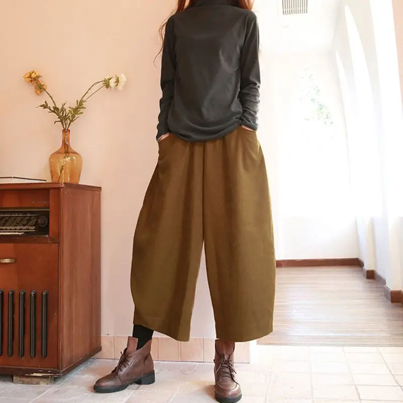 Women's Autumn Spring Pants Harem Pants Elastic Waist Harem Pants Melade Simple Comfortable Casual New Niche Versatile Skinny