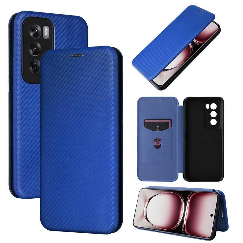 

For OPPO Reno 12 5G Global Advanced non-slip Carbon Fiber magnetic Wallet Case for OPPO Reno 12 5G Phone Case