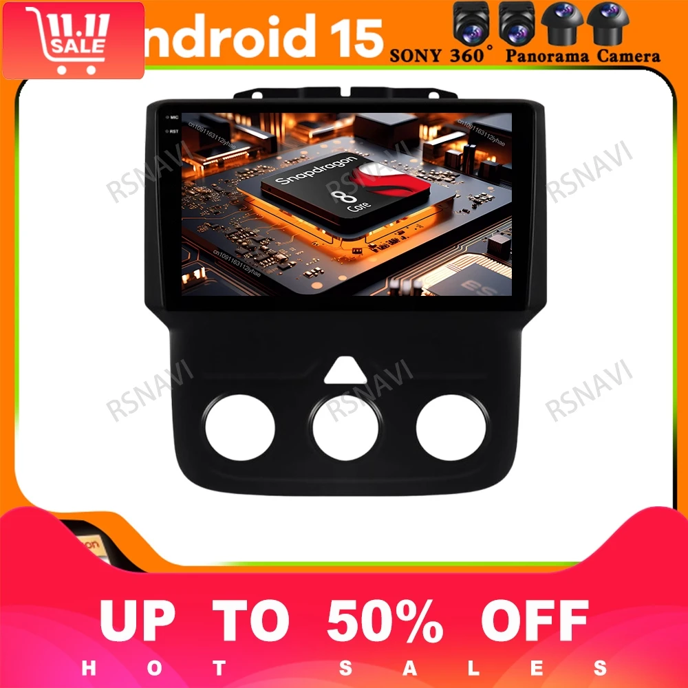 Car Radio Android 15 For Dodge RAM 1500 2500 2013-2019 Viedo Player IPS Air Conditioning Organizer Stereo Mercedes W204 Lababa