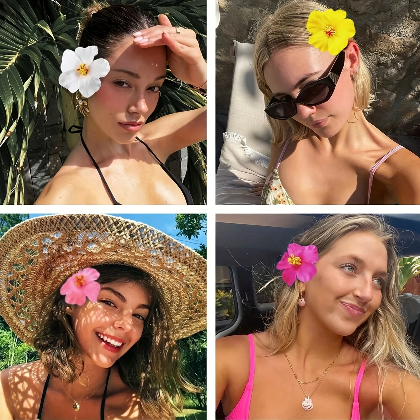 

Bohemian style sweet hair clip with lifelike floral design, suitable for elegant and simple solid color hair accessories,