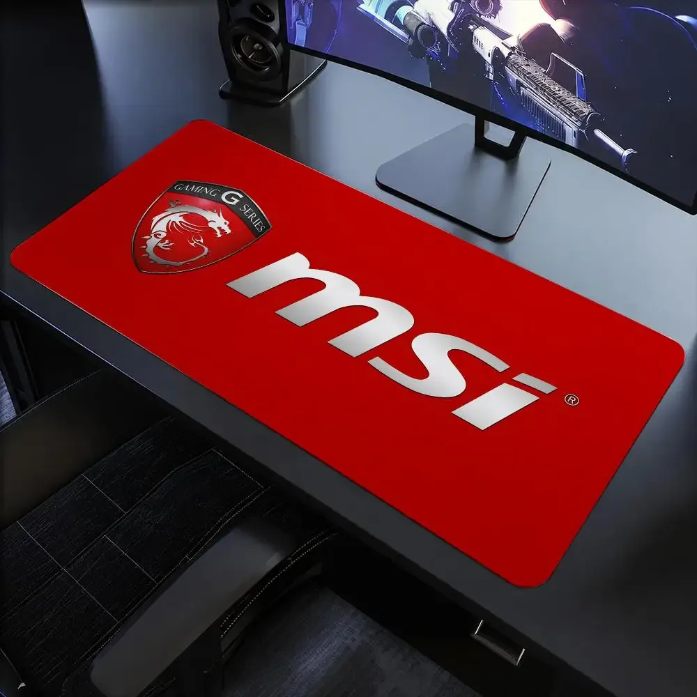 M-MSI Mouse Pad Anti-Slip Rubber Base Extended Desk Mat For Gamers Office Computer Accessories