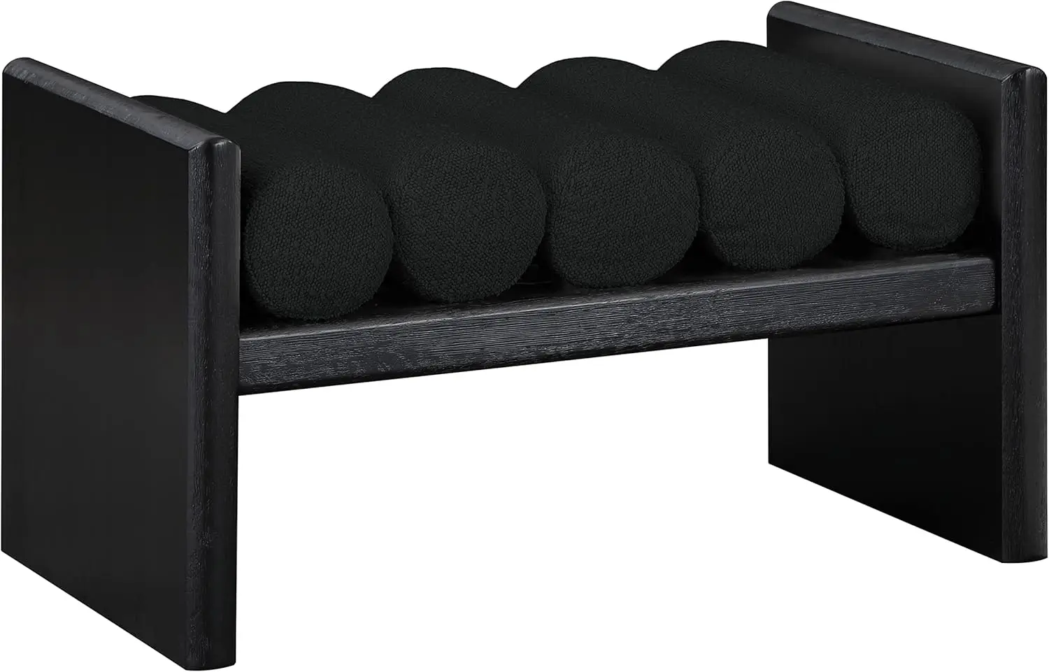 Waverly Collection Modern | Contemporary Bench with Solid Wood Rich Finish, Luxurious Boucle Fabric, 32