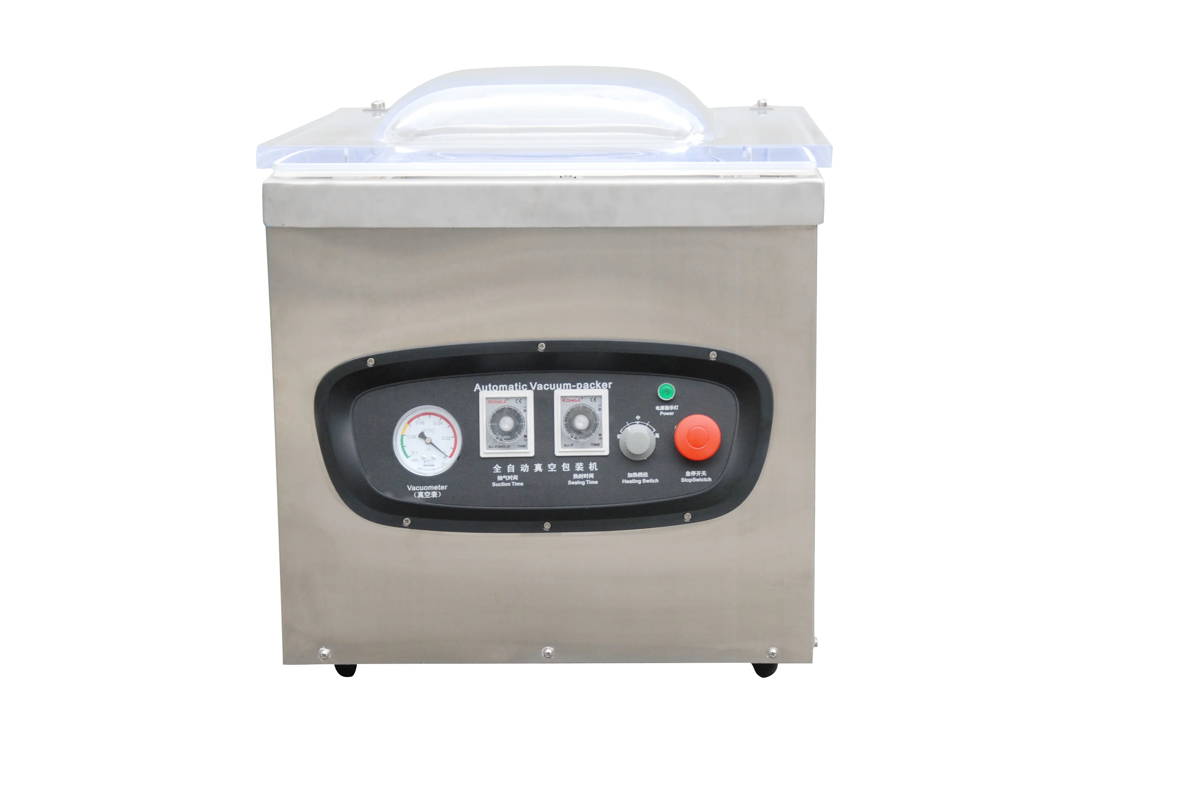 DZ-400/2F desktop food plastic bag sealing printing cooling single chamber vacuum packaging machine