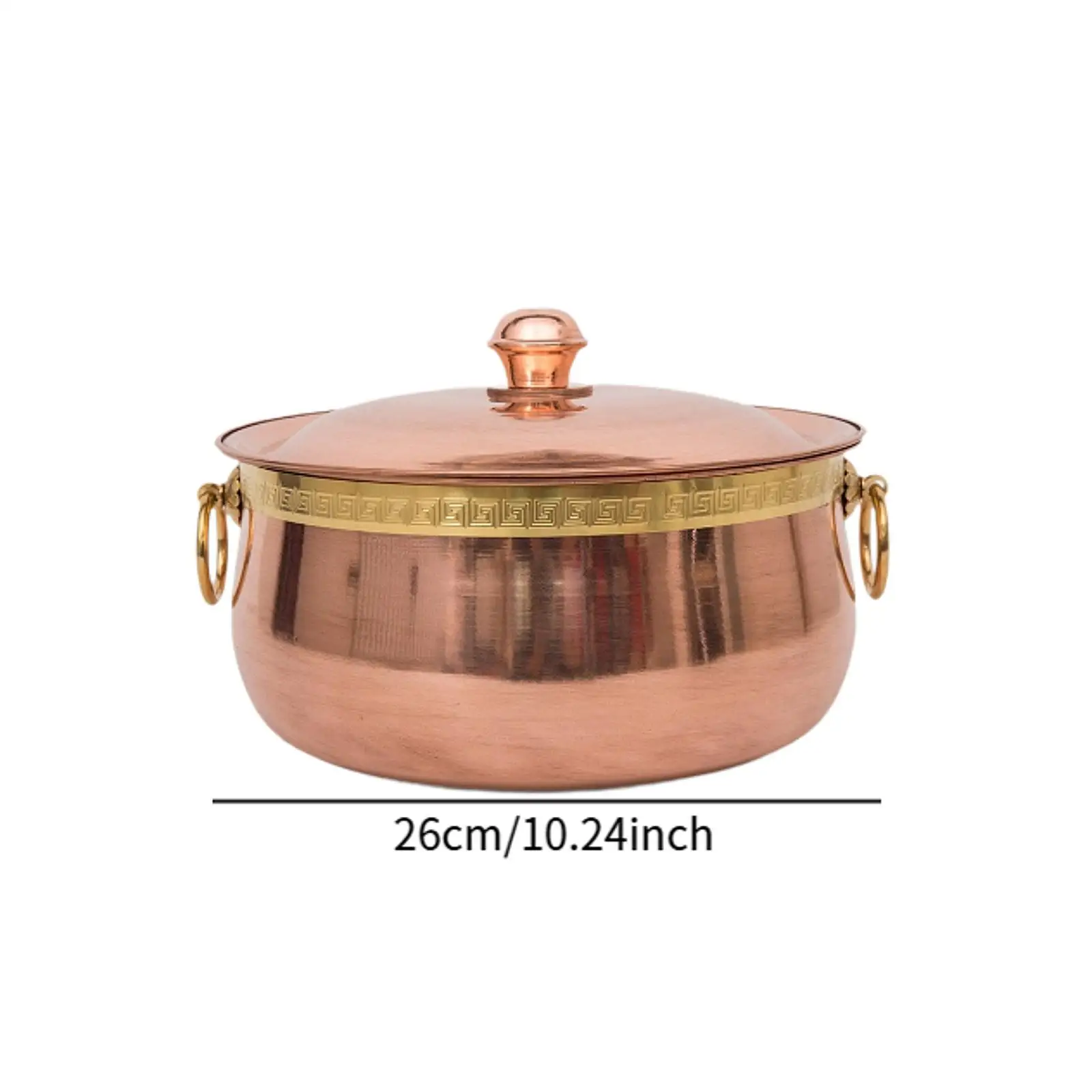 Stockpot Copper Hot Pot,Cookware,Easy to Clean,Sturdy Multifunctional Thick Cooking Pot Shabu Shabu Pot for Kitchen Household