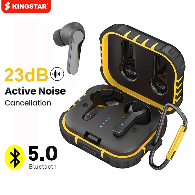 KINGSTAR ANC Wireless Headphones Bluetooth 5.0 Earphones TWS Earbuds Active Noise Cancelling Waterproof Gaming Headset With Mic