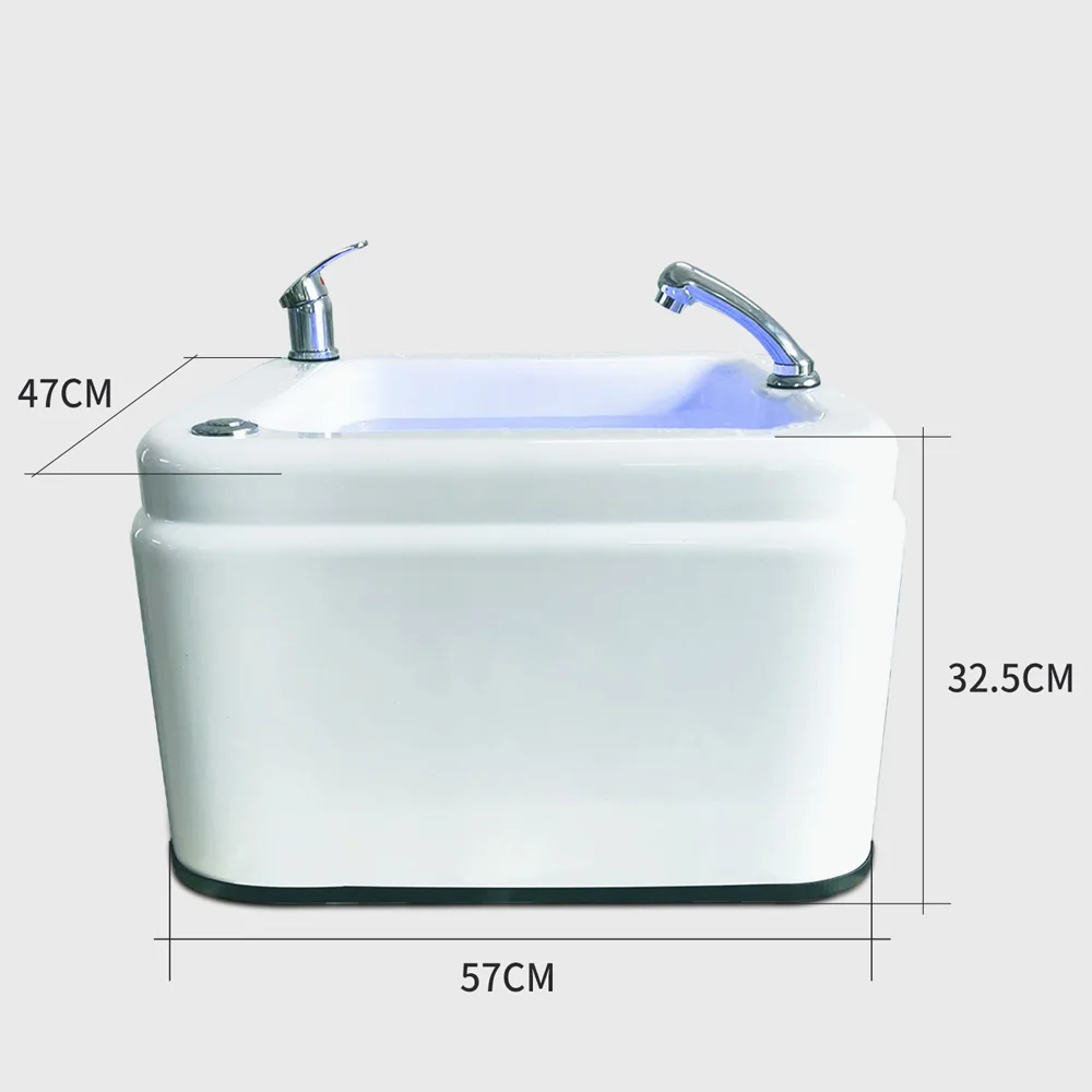 Surf Foot Spa Tub LED Color Light Hydrotherapy Pedicure Basin for Beauty Salon Foot Massage