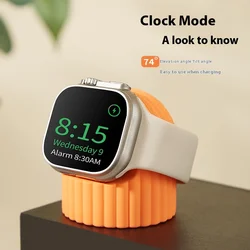 Silicone Charger Stand for Apple Watch Iwatch Series 9 8 Ultra 7 6 5 SE 4 3 2 Charger Dock Station Bracket Charging Cable Holder