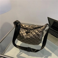 Yogodlns Winter Space Cotton Shoulder Bag For Women Retro Rhombus Dumpling Bag Luxury Female Crossbody Bag Armpit Handbag sac