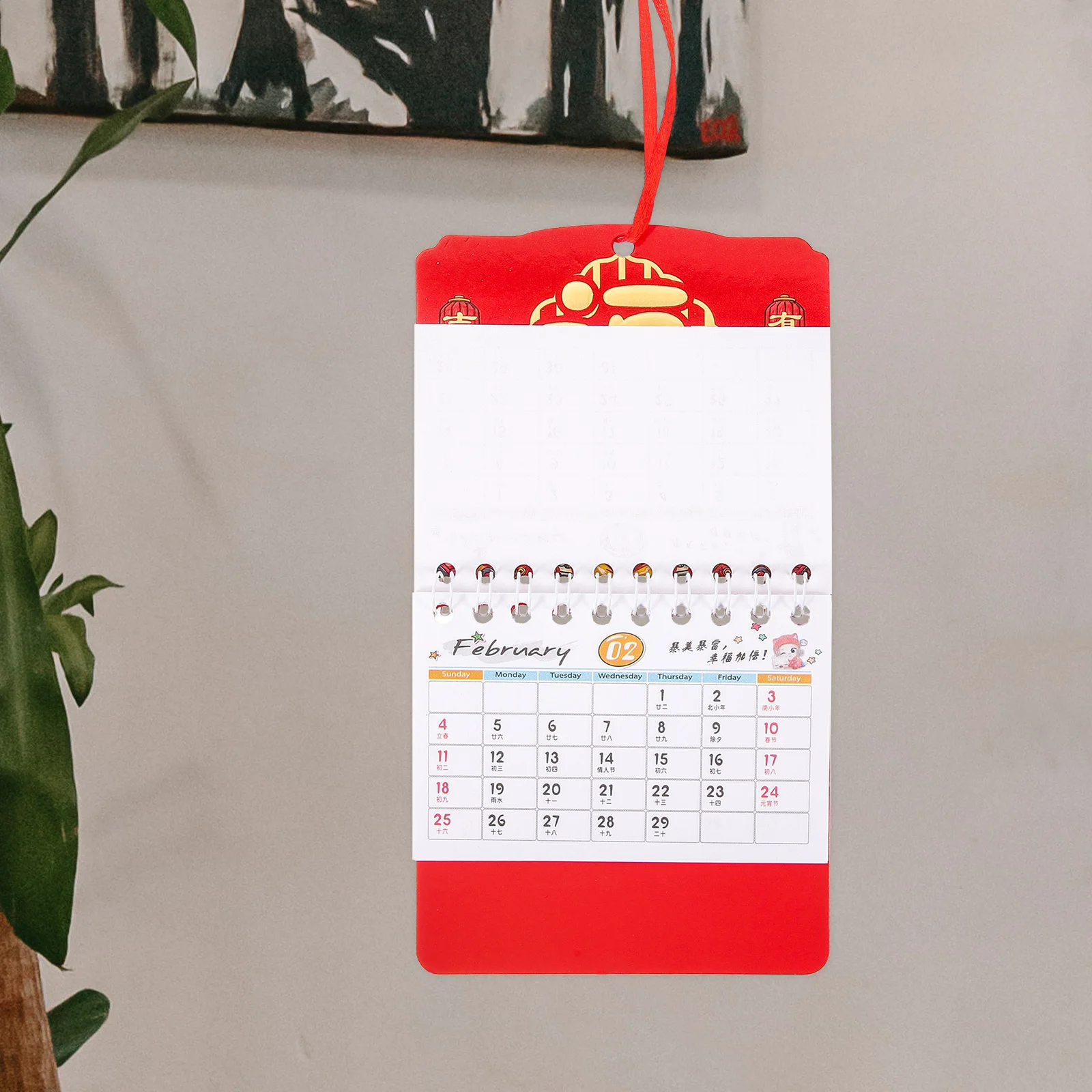 

12 шт. настенный календарь в китайском стиле 2024 подвесной маленький декоративный бумажный настенный календарь традиционный лунный дизайн для дома