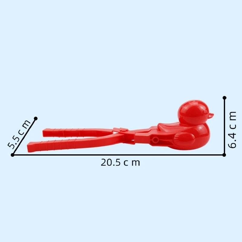 Plastikowa kaczka Snowball Maker klip bezpieczeństwo Cartoon kaczka zima śnieg piasek narzędzie do formowania dla Snowball walka zabawa na świeżym powietrzu zabawki sportowe