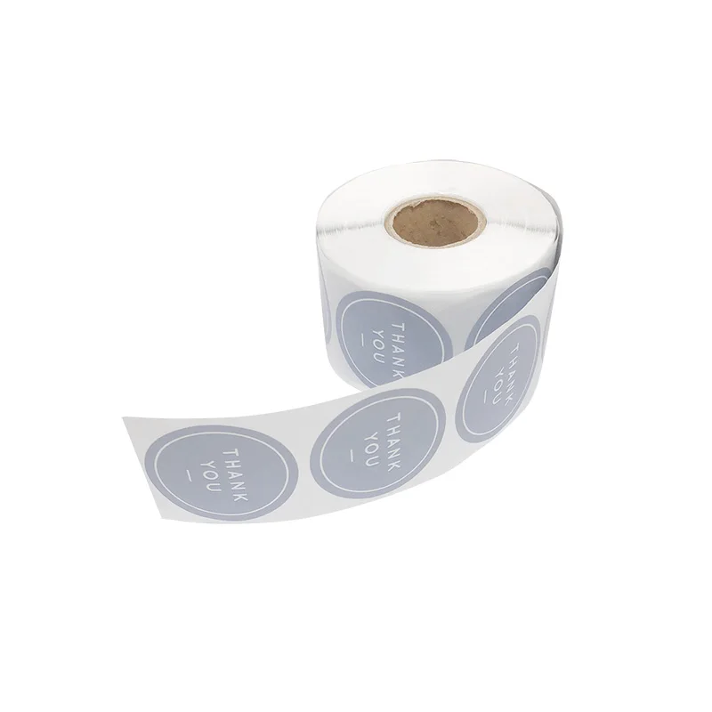 custom.Custom Self Adhesive Colored Circle Direct Thermal Sticker Label  Printing Glossy Waterproof Sticker Printing Roll