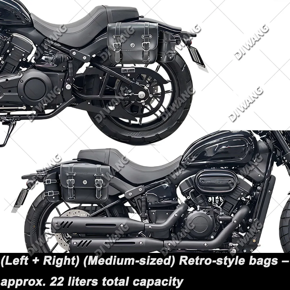 Motorcycle Retro Side Bag For ZETHS Vincent 316 Waterproof Side Pannier Helmet Bag Quick Release Modified Accessories