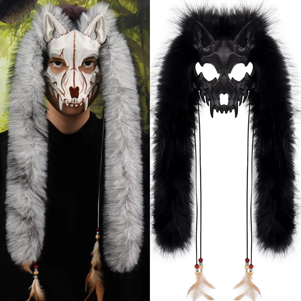 

Животное зверь волк голова маска косплей пушистый кигуруми череп Kig маски лисы карнавал Хэллоуин наряд костюм для вечеринки реквизит подарки