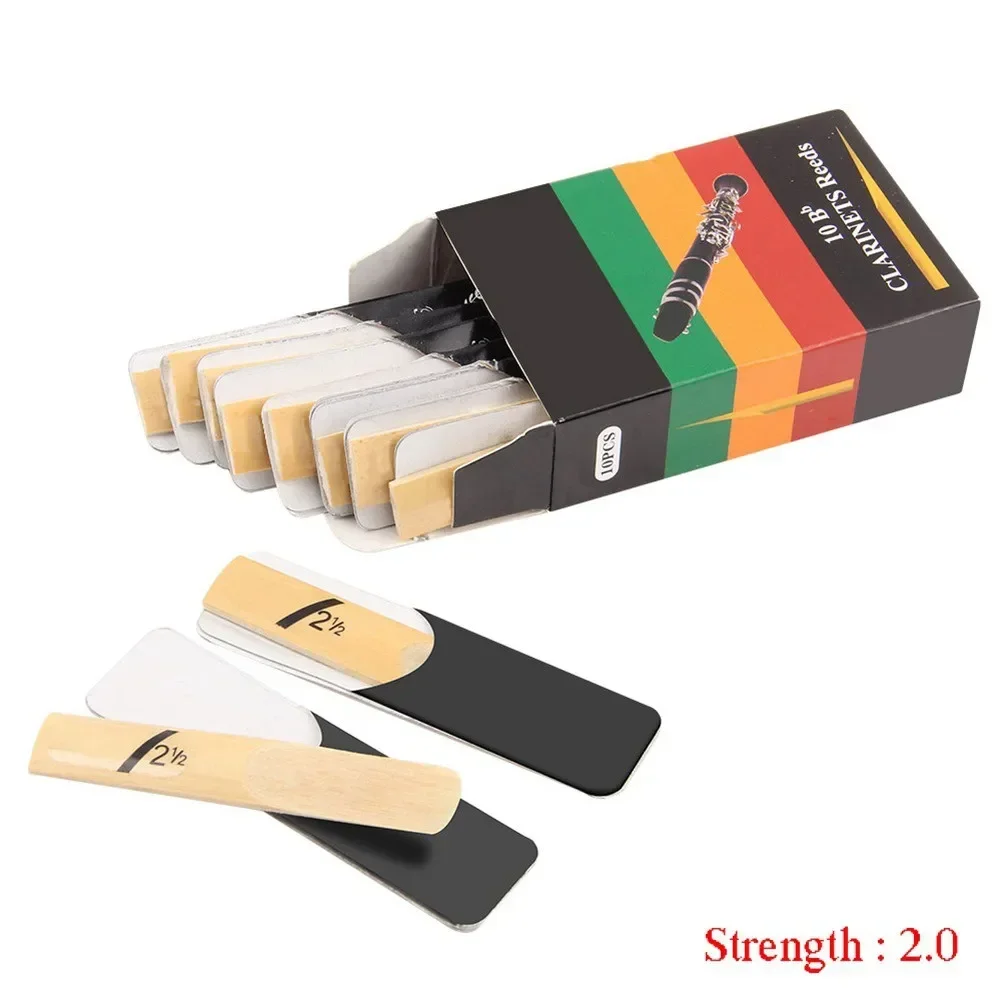 High Quality Bb Clarinet Reeds 1.5,2.0,2.5,3.0,3.5,4.0 Strength Sizes Strength Instruments Clarin 10pcs