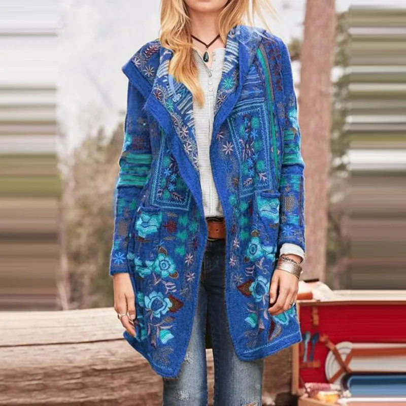 Temperament Commuter Print Casual Long-sleeved Jacket 2025 Fashion High Street Women's Clothing Spring And Autumn New Color Pock