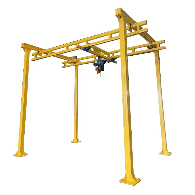 

Hot Sale Standard Workshop Flexible Track Rail Electric Trolley Light System Combined Crane Monorail Light Bridge Crane System