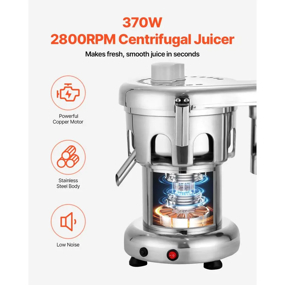 

Commercial Juice Extractor Heavy Duty Juicer Aluminum Casting and Stainless Steel Constructed Centrifugal Juice Extractor Juici