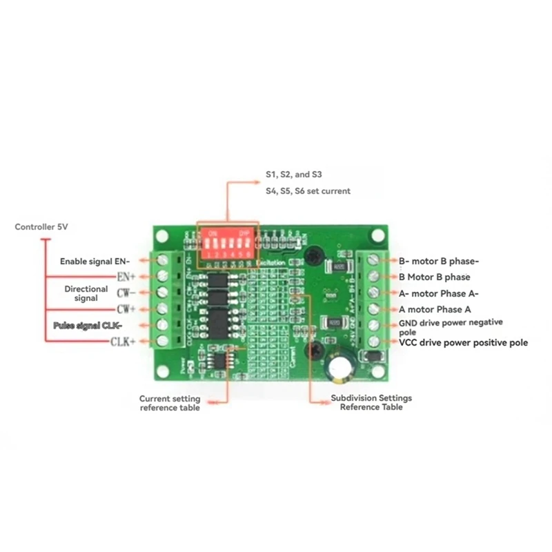 TB6560 3.5A Stepper Motor Driver Controller Board 10V-35V CNC Rounter Control Low Voltage Over Heat Current Protection