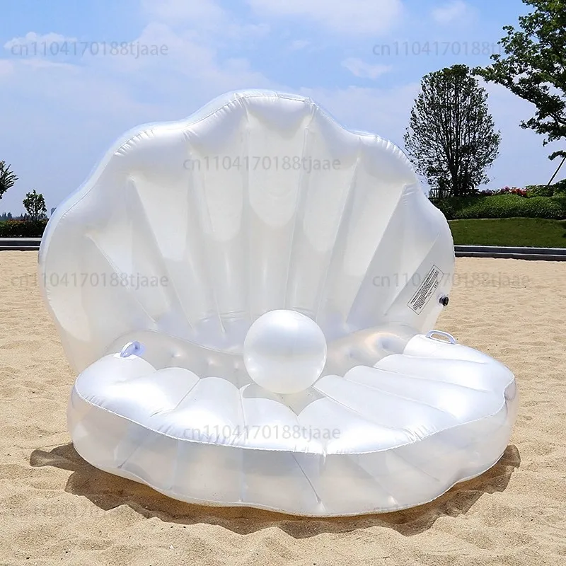 New Inflatable Seashell Pool Floats with Pearl Ball, Diversity Pool Floating Chair for Swimming Pool Summer Beach