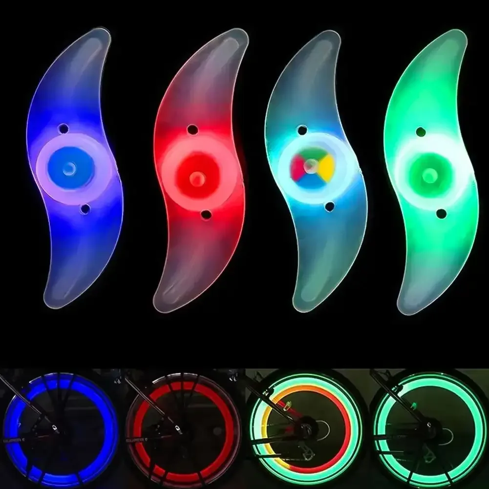 3 Lighting Mode LED Neon Bicycle Wheel Spoke Light Waterproof Color Bike Safety Warning Light Cycling Light Bicycle Accessories