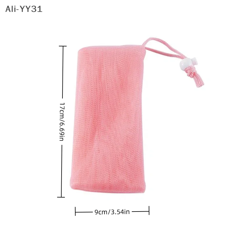 2/3 قطعة أكياس الصابون الرغوية شبكة منظف للوجه رغوة حقيبة الرباط دش فقاعة رغوة صافي حمام الجسم غسل لوازم التنظيف