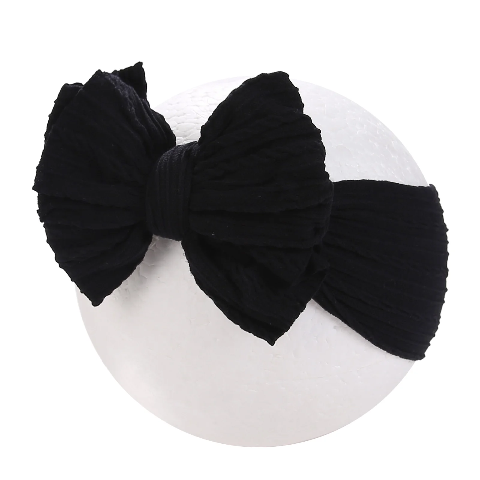 Solid Cable Bow Baby Headband, Kids Hair Accessories