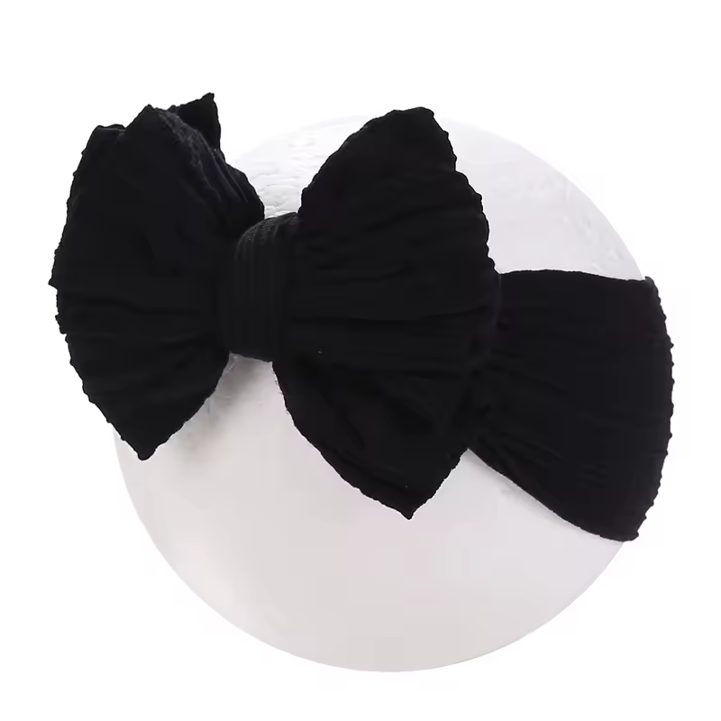 Solid Cable Bow Baby Headband for Child Nylon Layers Headwear Kids Elastic Turban Headwraps Newborn Boys Girls Hair Accessories - Image 9