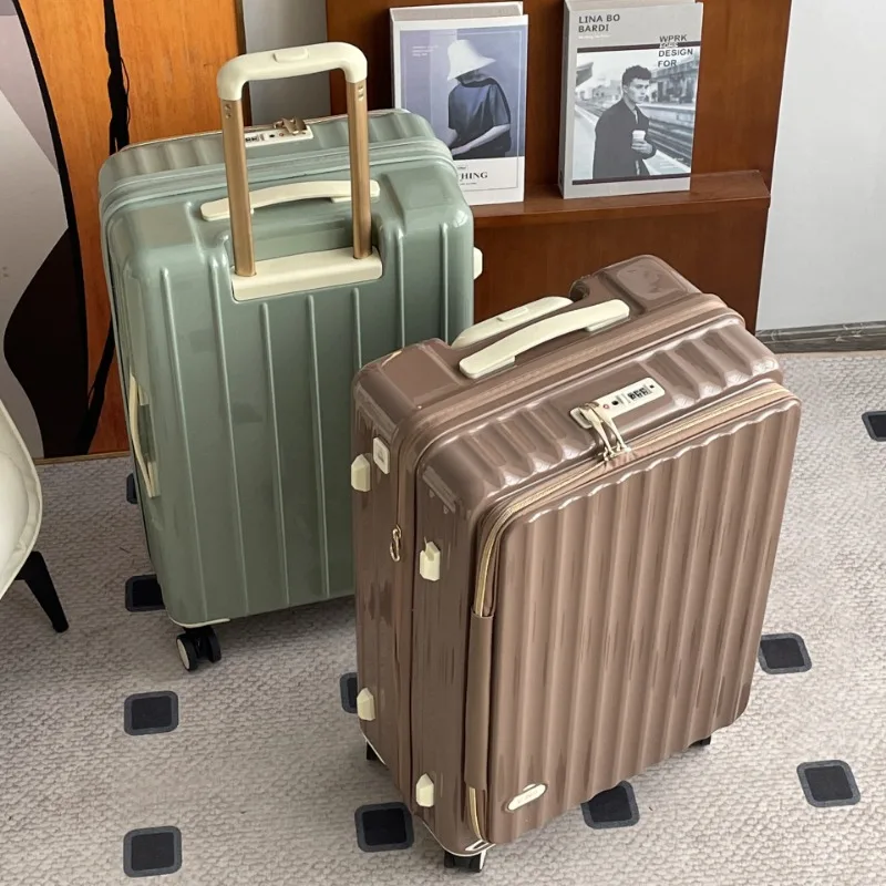 Valise extensible ouverture latérale pour femme 24 pouces