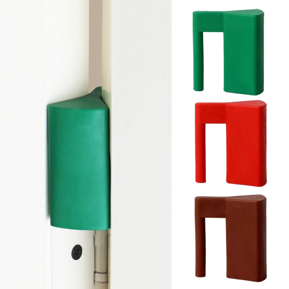 부드러운 고무 문짝 스토퍼 안티 핀치 핸드 내구성 아기 안전 잠금 장치, 쉬운 설치 안티 그립 손가락 보호대 문짝