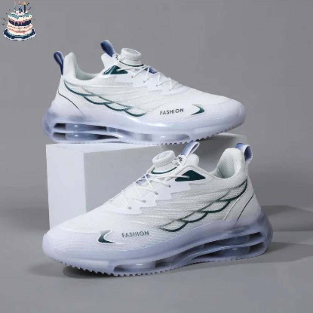 

Men's summer breathable casual sports shoes, new fashionable and versatile breathable mesh rotating buckle running shoes