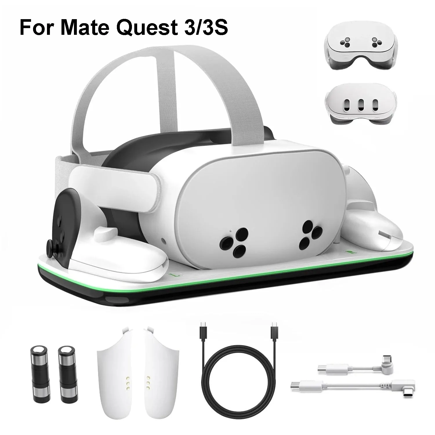 For Meta Quest 3/3S Fast Charging Charging Dock Compatible VR Headset Controller Accessories Magnetic Charging VR accessories