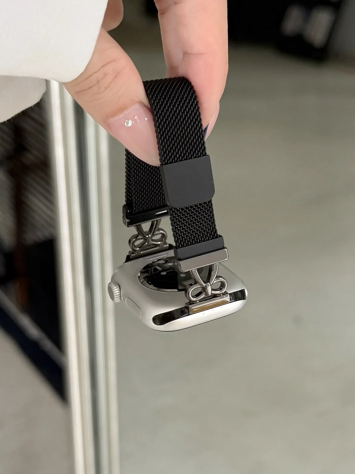 المتقدمة القوس الفولاذ المقاوم للصدأ حزام لساعة أبل الفرقة النساء 40 مللي متر 41 مللي متر 38 مللي متر 42 مللي متر 44 مللي متر 45 مللي متر 46 مللي متر