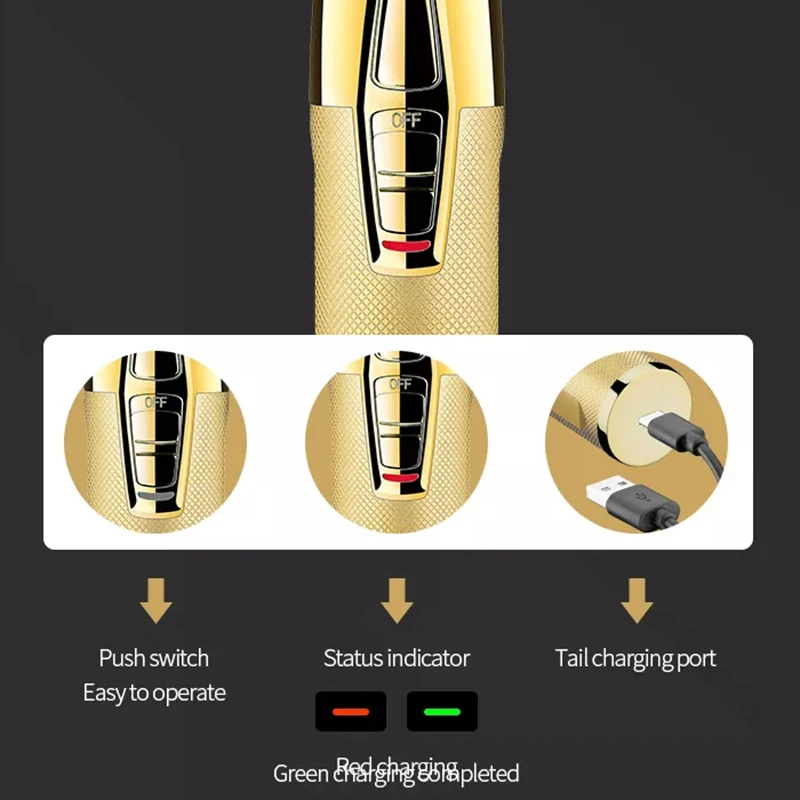 Kemei KM-5093 Hair Clipper Professional Finish Hair Cutting Machine Hair Beard Trimmer 0mm Skin Cut Electric Cutter Rechargeable