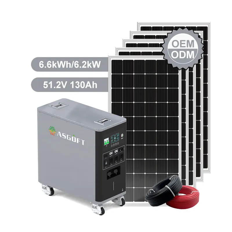 Asgoft 20kw outdoor mobile residential rechargeable lithium battery for power solar energy storage battery