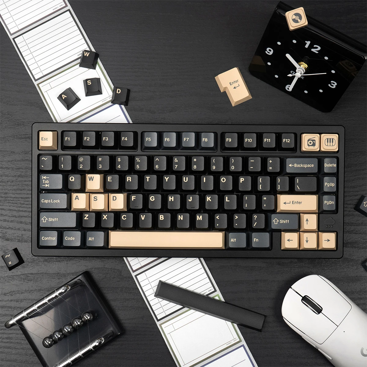 Statut Perroma/N° 1 Machine/BoWOB clavier mécanique Keycap PBT bicolore profil Cherry Keycaps commutateurs Gateron Mx