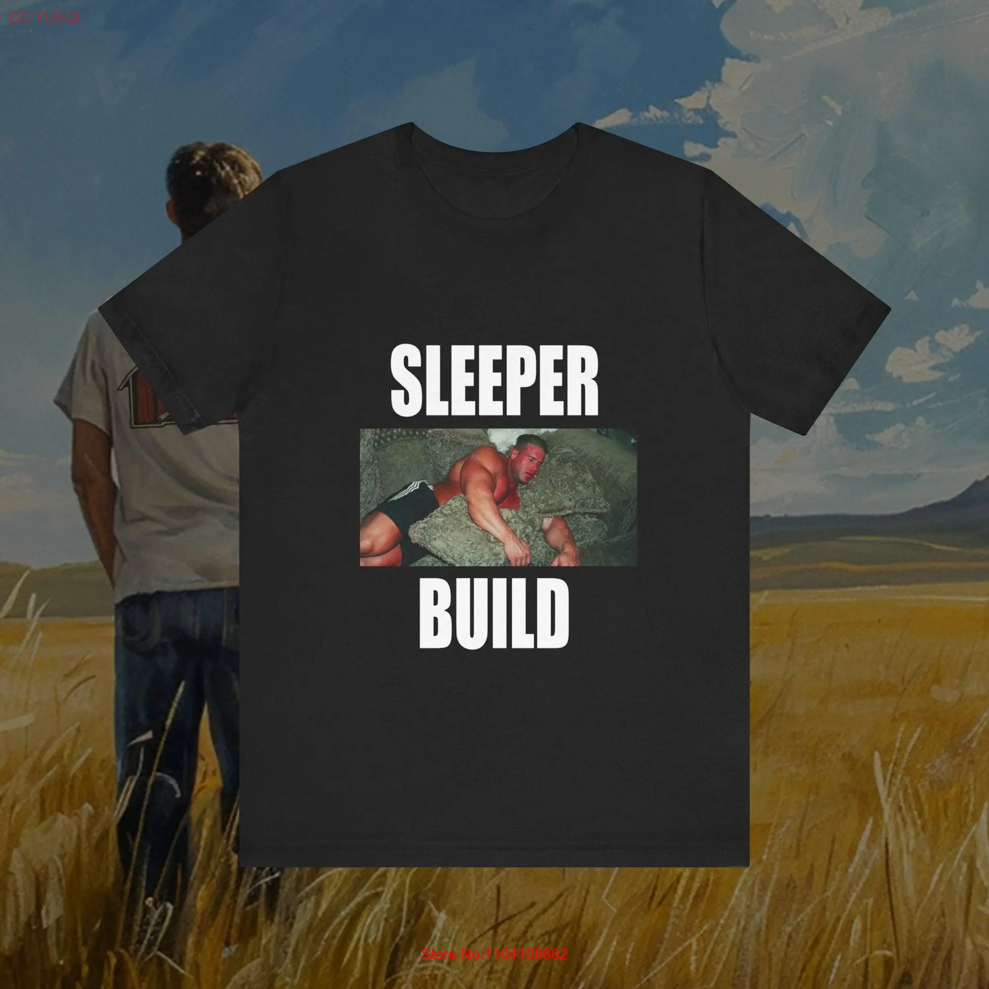 Sleeper Build Funny Meme T shirt design Ironic Jay Cutler s for him her Gym long or short sleeves