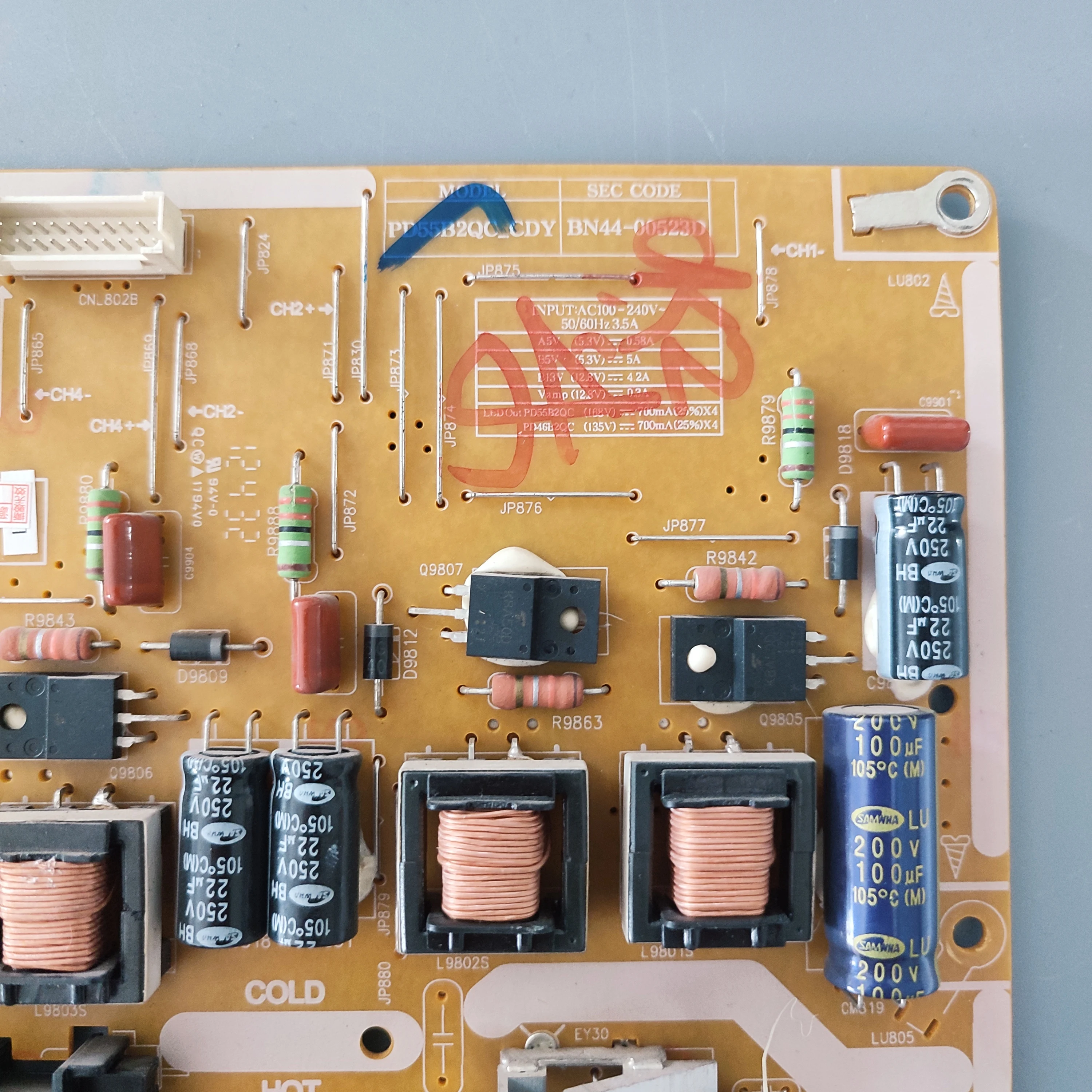 Placa de fuente de alimentación BN44-00523A BN44-00523B, BN44-00523D para UE55ES8000M, UE55ESS7000U, UE55ES8090S, UN55ES7000G