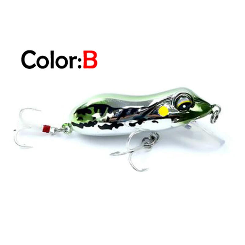 JYJ 5.5cm 10g superficie albero rana esca esca, artificiale crankbait esca galleggiante per bass snakehead crappie trota e pesce soleggiato