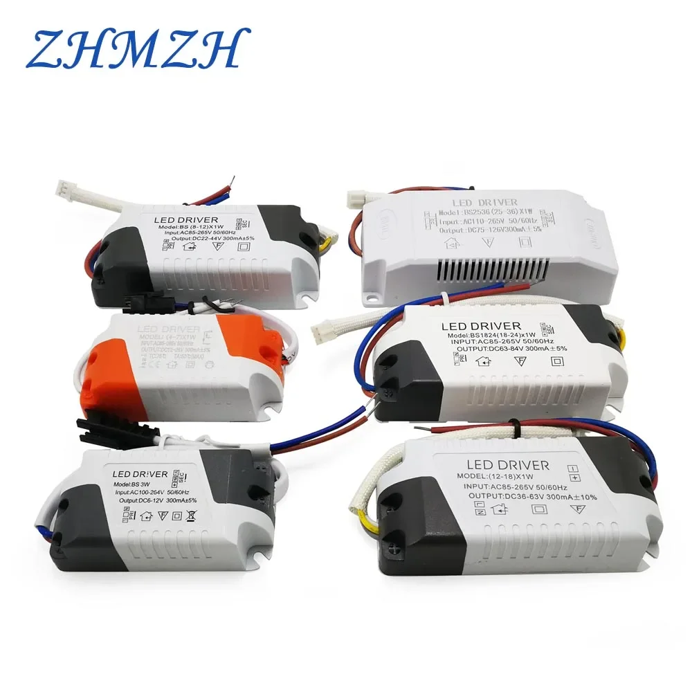 220V Three Color Constant Current LED Driver 300mA Power Supply External Two-color Lighting Transformer For LED Ceiling