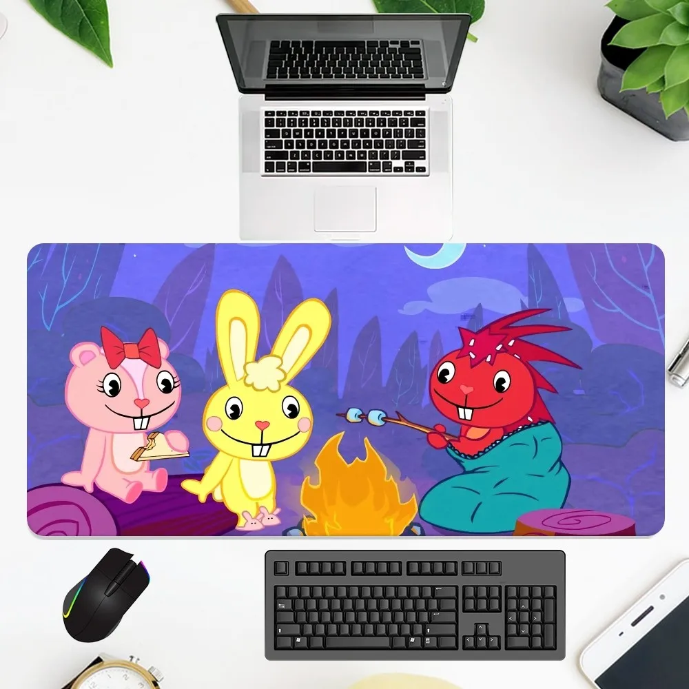 Cartoon H-Happy Tree Friends Mouse Pad office Large Small Computer pc Keyboard Mouse Rubber Game Anti-Slip Mice Mat big