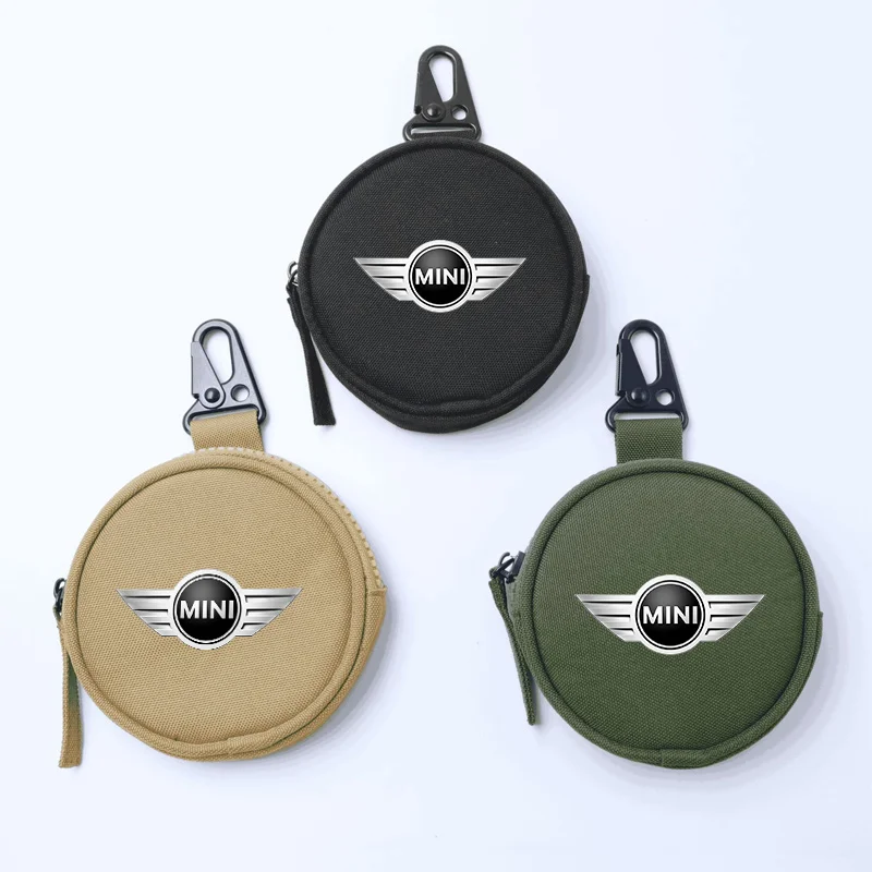 

Car Logo Portable Keychain Wallet Coin Storage Bag Decoration For BMW Mini Cooper R50 R53 R55 R56 R60 R61 F54 F55 Accessories