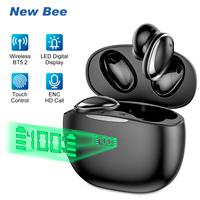 New Bee Wireless Earbuds TWS Bluetooth Headphones Headset with LED Display Earphones Hands-free with Dual Mics for iphone