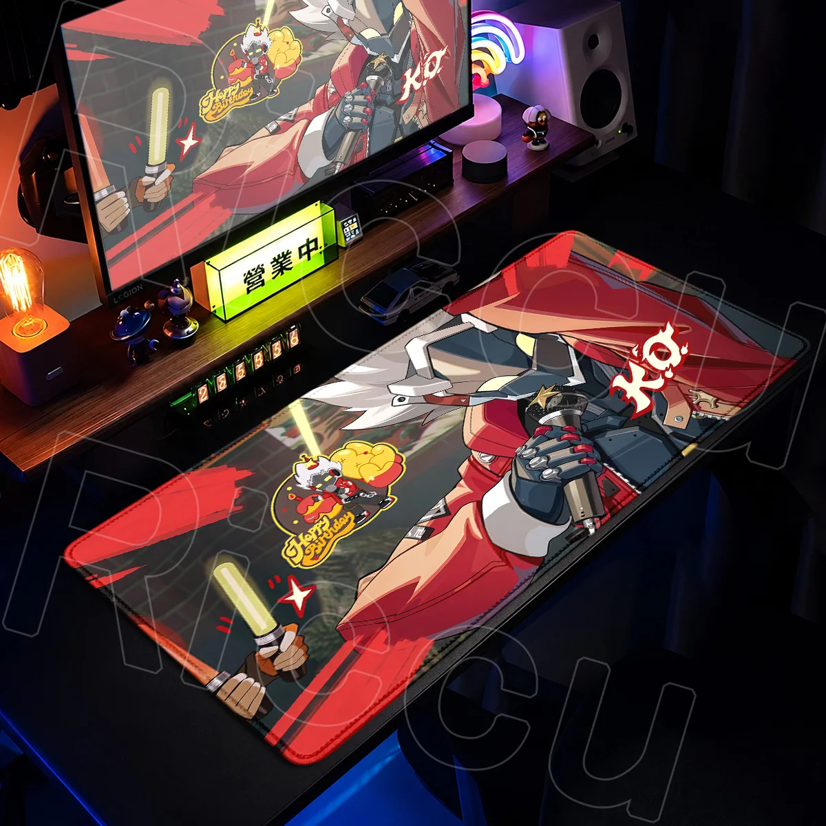 Laptop-Tastatur-Antirutsch-Desktop-Matten, große Gaming-Matten, Zenless Zone Zero ZZZ Cool Starlight Billy Mauspads, XXL-Büro-Schrankteppich – Detail 3