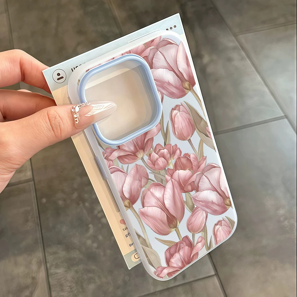 für Xiaomi Redmi Note 14 13 12 11 10 Pro Plus 4G 5G Redmi 14C 13C 15C Vintage Tulpenblumen INS Handyhülle Silikon TPU Cover – Detail 6