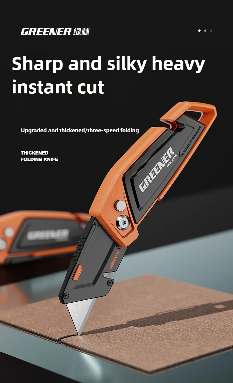 Utility Knife Large Heavy Duty Thickened Cutting Folding Wallpaper Knife Industrial Grade Cable Stripping Electrician Knife - view 6