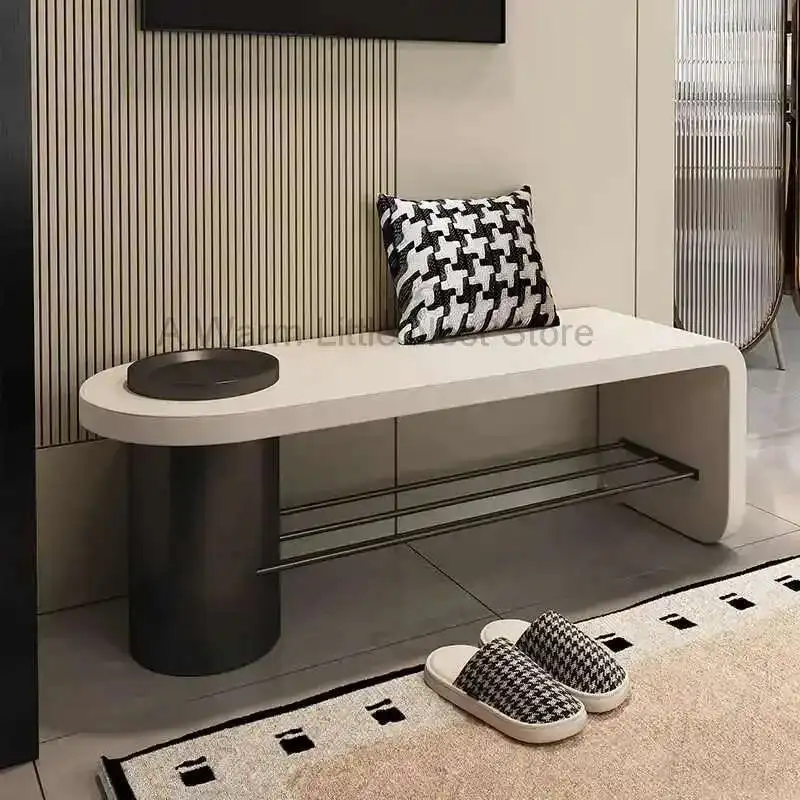 Entrance Shoe Rack Stool Hallway Shoe Changing Stool Storage Bench Luxury Bedroom Bed End Bench Sofa Footrest Home Furniture